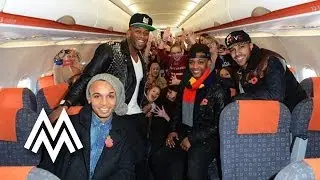 JLS | EasyJet landing at the MOBO Awards 2012 | Footage