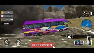 off-road  coach Bus Driving simulator 3D Uphill Mobile Bus Transporter