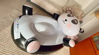 Pump Inflation of Inflatable Giant Panda ( Time-Lapse )