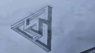 How to draw the impossible Triangle Double Narrated step by step