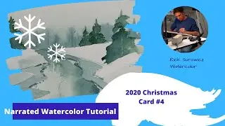 Watercolor Tutorial, 2020 Christmas Card #4