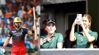 Australian Women Players taking Virat Kohli's Picture from stands during RCB VS DC | IPL 2023