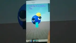 rainbow friend blue made in Roblox f3x!