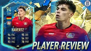 94 TEAM OF THE SEASON KAI HAVERTZ PLAYER REVIEW! INSANE TOTSSF HAVERTZ PLAYER REVIEW! BEST TOTS CARD