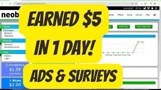 How I Made Over $5 on Neobux in Just One Day! | Watch Ads & Complete Surveys to Earn Money