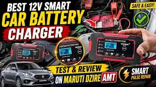 Best 12V Smart Car Battery Charger 2026 - NEXPEAK Car Battery Charger Test & Review on Maruti Dzire