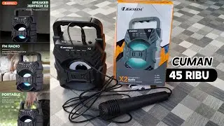 SPEAKER KARAOKE MURAH BERKUALITAS CUMAN 45K? UNBOXING DAN REVIEW SPEAKER JERTECH X2 FREE MIC.