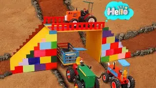 Top Diy Tractor Making Mini Concrete Bridge | Construction Vehicles | Diy Mini Tractor Video