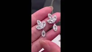 Natural Topaz Petal Drop Earrings #silverearrings #topazearrings