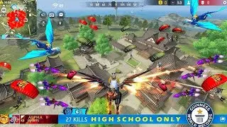 High School 🥳 43 Kills 💪 M60+UMP 🔥 99% Headshot Rate ⚡| Solo Vs Squad Full Gameplay | Free Fire 