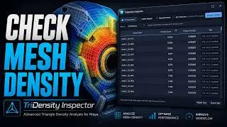 TriDensity Inspector for Maya | Triangle Count & Mesh Density Analysis Tool