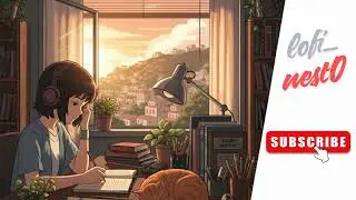 lofi girl & cat 🌙 watching fireworks | chill beats to relax/study