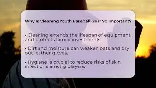Why Is Cleaning Youth Baseball Gear So Important? - Baseball Equipment Hub