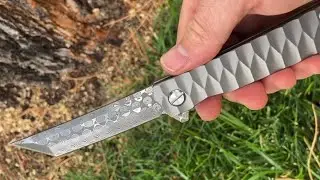 TacticalGearz Saint XT, Damascus EDC Pocket Knife w/Titanium Handle!