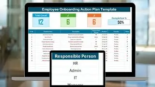 Employee Onboarding Action Plan Checklist in Excel