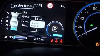 Nissan Leaf 2018 - premi&egrave;re recharge rapide Chademo Clermont-Ferrand (16/03/2018) FRANCE
