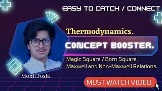Thermodynamics. Magic Square Or Born Square , Maxwell and Non- Maxwell Relations | Mohit Joshi