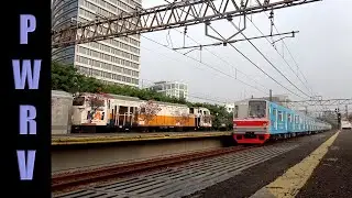 Indonesian Railways - Passenger & Cargo trains at Jakarta Kota & Gambir