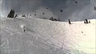 HUGE snowboarding crash Copper Mountain CO March 2015 Kaboom Run