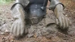 Rubber waders sinking in mud. Part 4