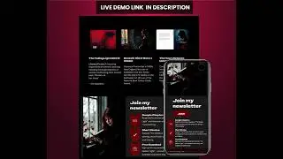 Dark Canva Website Template for Authors, Writer Website Theme, Author Landing Page, Author Portfolio