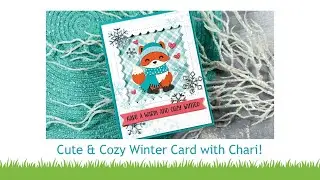Cute & cozy winter card with Chari