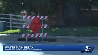 Edmond crews work to restore water main break near Coffee Creek Road