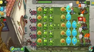 Pvz2, Repeater VS Buckethead Zombie, Play event Infi-nut level 1