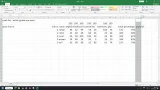 how to make marklist in excel #nothingimposibleinthisworld
