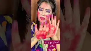 Play with colours safe holi ✨happy holi 🐚 #youtubeshorts ✨ #youtube ✨ #viral ✨