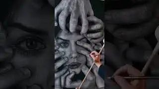 Insomnia - Hyperrealistic pencil portrait