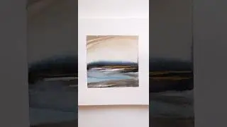 Breathtaking Semi Abstract Landscape with Gold Watercolor