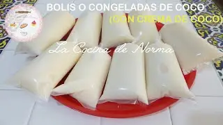 Bolis o congeladas de coco (con crema de coco)