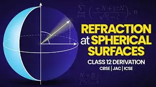 Refraction at Spherical Surfaces Derivation | Class 12 Physics CBSE JAC ICSE Boards #mskbminstitute 