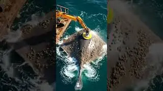 Oddly satisfying cleaning on a giant ray 🤯 #cgi #animation #shorts
