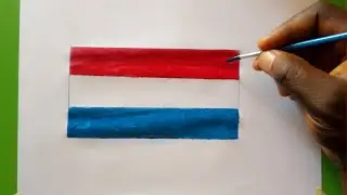 How to draw Netherlands Flag for beginners