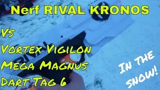 Стоит ли покупать Кронос? Сравнение нового оружия Nerf Rival с другими пистолетами Nerf с внутренним магазином в снегу!