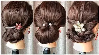 &hearts;60 second hairstyle‖3Low dished hair style‖juda hairstyle