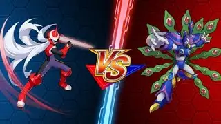 Megaman X Dive Offline: Network Guardian (CHALLENGE) - ProtoMan.EXE VS Cyber Peacock