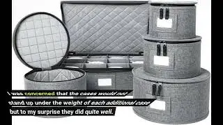StorageLAB China Storage Set, Hard Shell and Stackable, for Dinnerware Storage and Transport