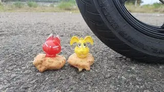 scooter vs toys | Crushing things | satisfied sounds #crushing monster tin  # water balloons #