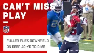 Will Fuller BLASTS Past Lions Secondary on 40-Yd TD Bomb