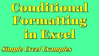 Conditional Formatting in Excel (Simple Example)