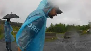 Arlanda grusgrop en regnig dag ktm sx50 mini