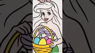 DISNEYS ARIEL Coloring Page #easter #easterbunny #ariel #easterbasket #coloringpages #coloringpages