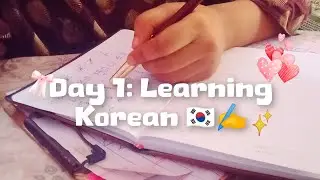 Day 1 of Learning Korean &ndash; Self Study Vlog 🇰🇷✨