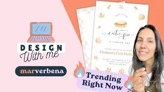 Let's design a trending printable digital invitation ~ Design With Me