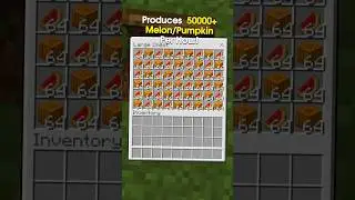 BEST MELON/PUMPKIN FARM Minecraft Bedrock 1.21!