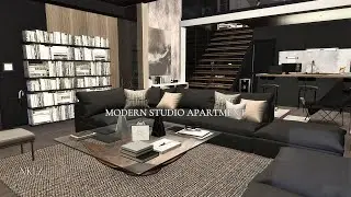 Modern Studio Apartment || Sims 4 San Myshuno || Home Tour || CC build (TRAY+CC+LINKS)