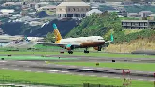 767-300ER final landing in Wellington